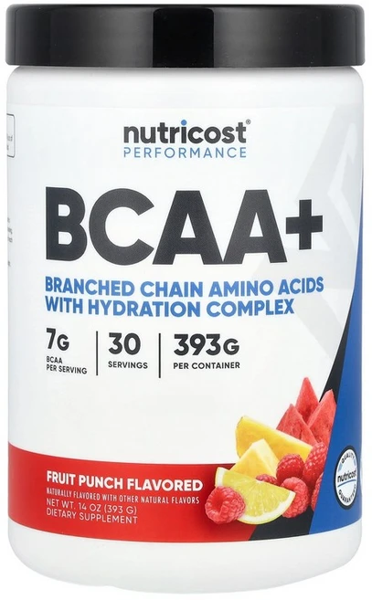 뉴트리코스트 Nutricost Performance BCAA+ Fruit Punch 14 oz 393 g, 1개, 396g - 쿠팡