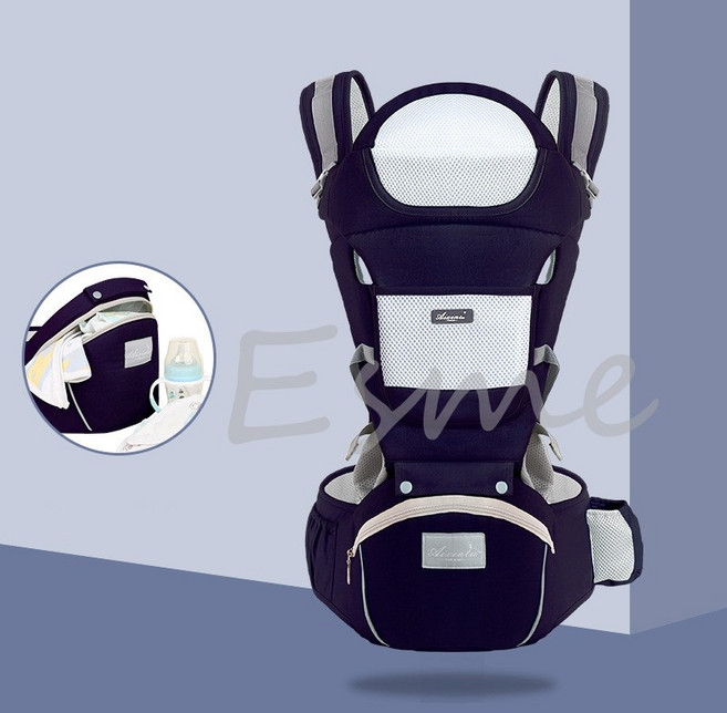 嬰兒背帶 揹巾 新生兒背帶 多功能舒適透氣外出必備, 午夜藍, 午夜藍