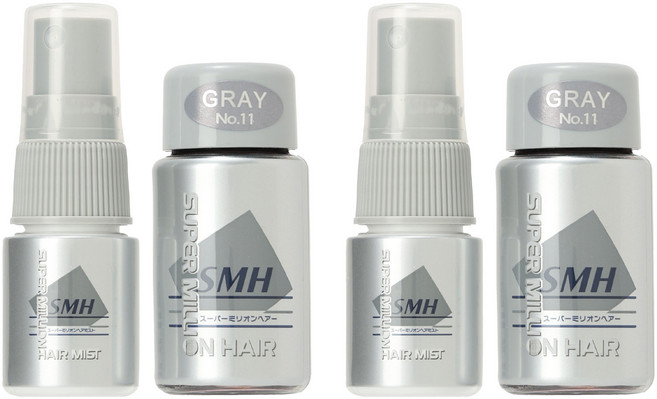 슈퍼밀리언헤어 흑채 미니 세트, NO.11 그레이, 2개