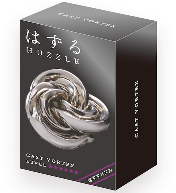 해피퍼즐 하나야마 캐스트퍼즐 볼텍스 VORTEX 6단계 어려운퍼즐, 1개, 실버, 3피스