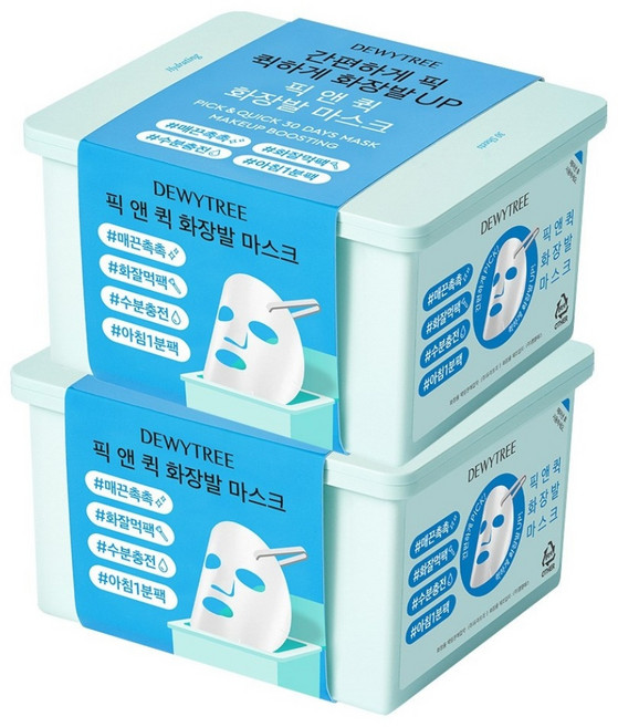 듀이트리 픽앤퀵 뽑아쓰는 화장발 마스크 팩, 30개입, 2개