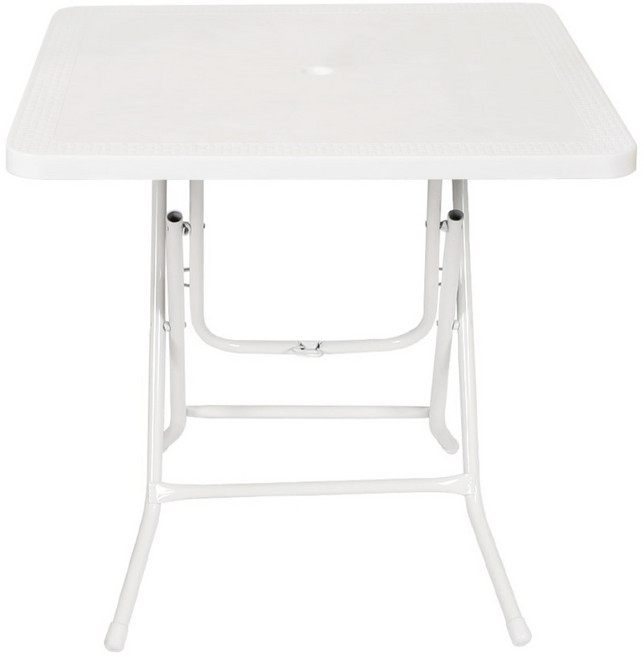 지오리빙 접이식 플라스틱 사각 테이블, 화이트