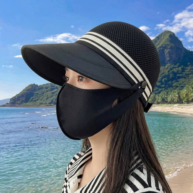 [조아조아] 여성 UV 자외선 차단 와이드 챙 썬캡