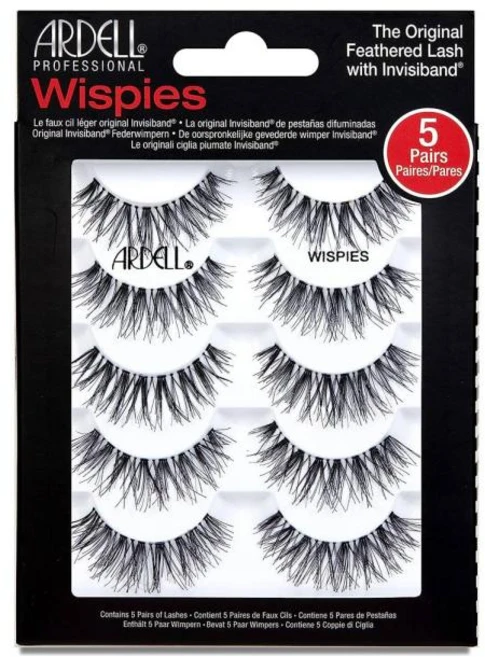 Ardell 아델 인조 속눈썹 Wispies Black 6pairs 24개입, 1개 - 쿠팡