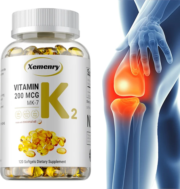 비타민 K2(MK-7) 200mcg - 코코넛 오일 - 면역 심장 및 관절 건강 지원, 1개, 120정 - 쿠팡