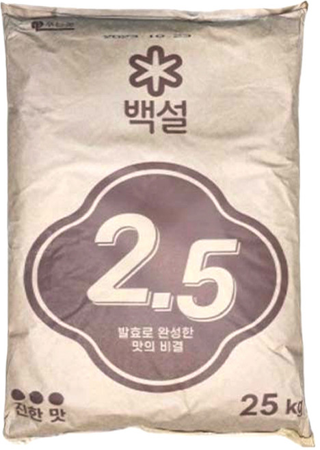 백설 발효조미료 2.5 25Kg 고복합핵산 핵산 MSG 포대2.5 대용량2.5, 1개