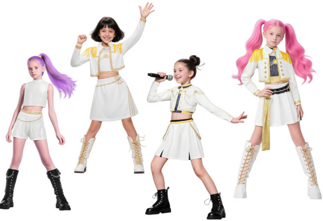 할로윈 코스프레 케이팝 데몬헌터스 케데헌 코스튬 키즈 케데헌 의상 세트