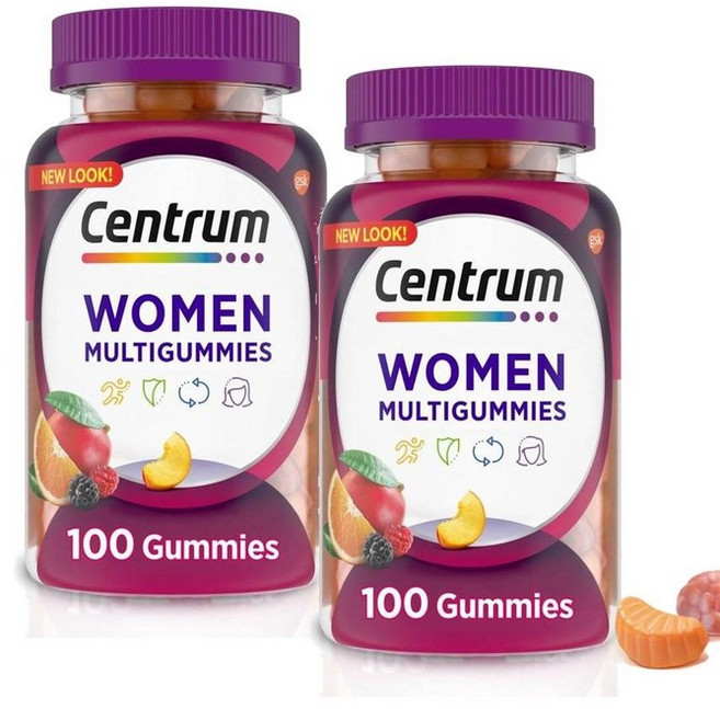 센트룸 우먼 멀티비타민 구미 과일맛 Centrum Womens Multivitamin Gummies, 2개, 100정