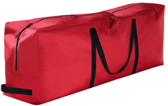 크리스마스 트리 보관 가방 튼튼하고 큰 사이즈 가볍고 방수 및 방진 기능이 있는 트리 정리 가방 크리스마스, 아래에 설명된 대로, 210D 옥스포드 천, 레드 122x38x51cm, 1개