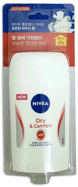 니베아 데오드란트 드라이 콤포트 스틱, 50ml, 1개 - 쿠팡
