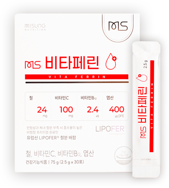 MS 비타페린 비헴철/ 철분영양제 청소년 여성 남성 철분영양제 김약사TV 김미성 약사 배합, 2.5g, 30개