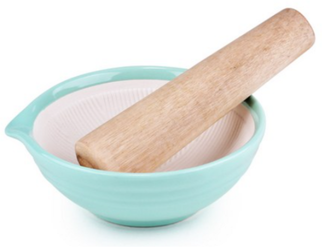 블룸엣홈 쉐비로즈 갈절구 소 민트 + 나무공이, 2개