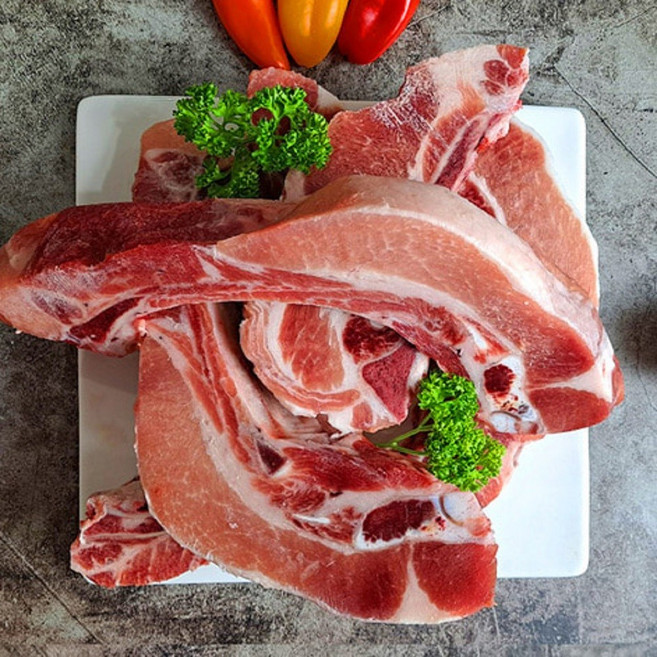 미국산 돼지갈비 찜갈비 김치찜 바베큐 1.5cm 슬라이스(구이용) 2kg, 1개