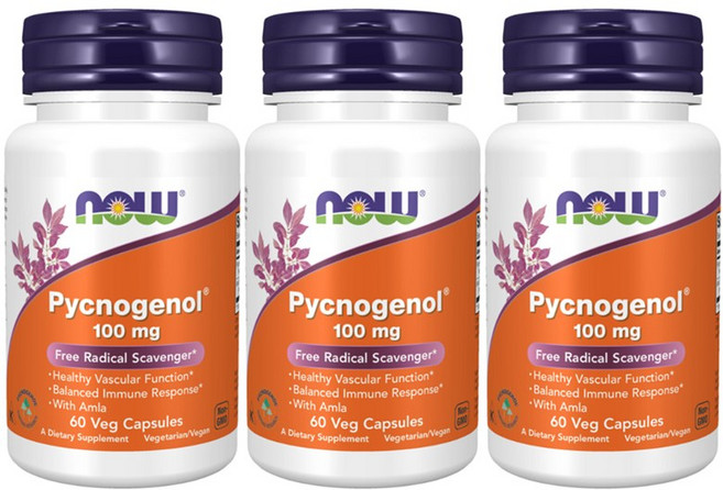 나우푸드 피크노제놀 100mg 베지 캡슐, 60정, 3개