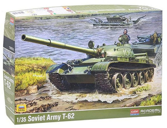 아카데미과학 소련 육군 T-62 탱크 조립 프라모델 cha*064JC, 본상품선택
