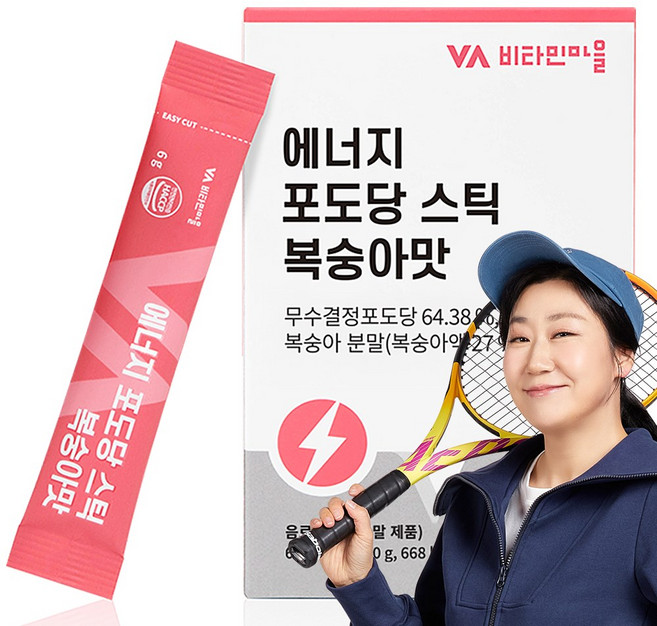 비타민마을 에너지 포도당 스틱 복숭아맛, 6g, 30개입, 1개