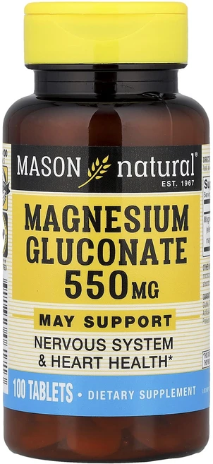 헁복하고 건강하세요 Mason Natural 마그네슘글루코네이트 100정(1정당 30mg) 늘 챙기셔야합니다, MasonNatural마그네슘글루코네이트100정1정당3, 100정 - 쿠팡