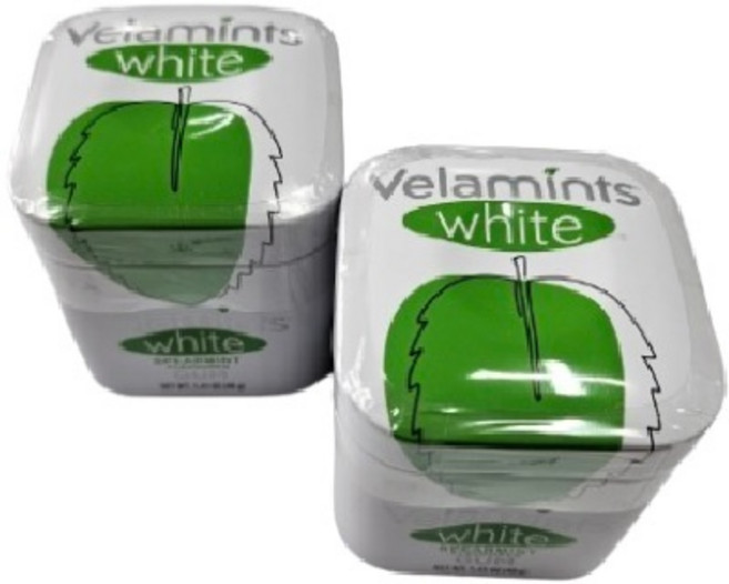 벨라민츠 스피아민트 화이트 껌, 40g, 2개