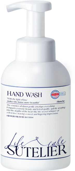 수뜰리에 독일더마 고보습 버블 핸드워시 블랑쉬, 510ml, 1개