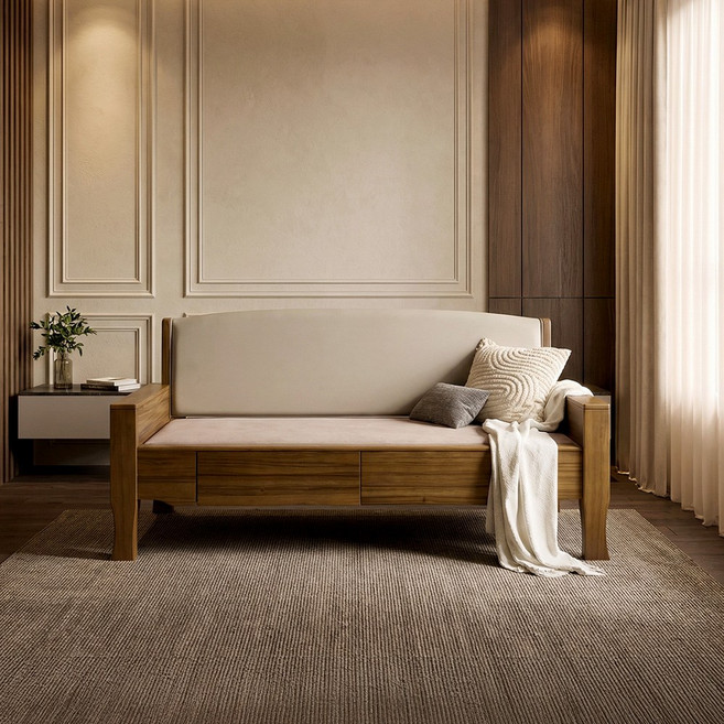 장인가구 다마 황토볼 온열스프링 보료 수납 서랍 3인 흙소파, 스프링보료, 단일옵션