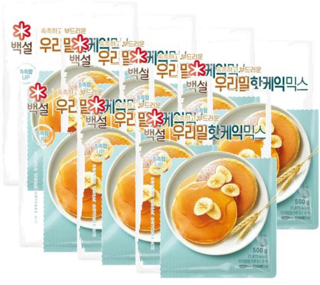 CJ 백설 우리밀 핫케익믹스, 500g, 7개