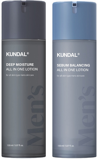 코스트코 쿤달 클래식맨즈 올인원 로션 150ml x 2개 691309, 딥 모이스처 + 세범 밸런싱