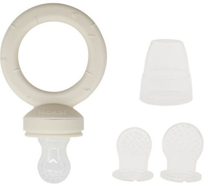 프로미스 도넛 실리콘 치발기 과즙망 세트, 치발기 + 링 + 과즙망 3종 + 캡, 스노우, 1세트