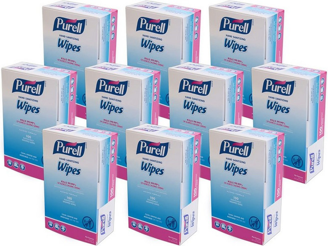 퓨렐 손 소독 물티슈 알코올 포뮬러 무향 300개 개별 포장 - 9020-06-EC, Fragrance Free, 100 Count (Pack of