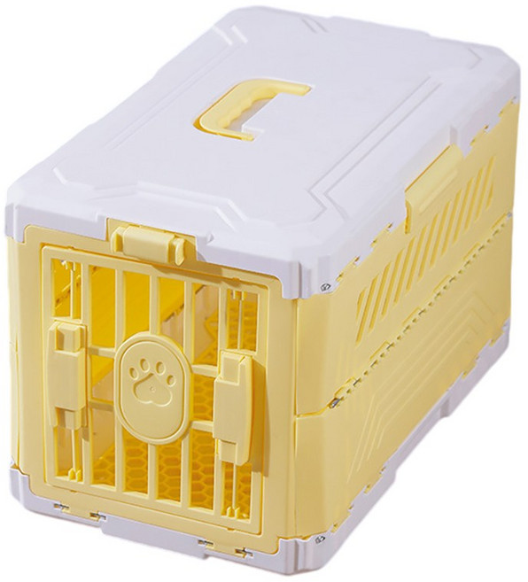 쬬린 접이식 반려동물 이동장, 옐로우, 1개