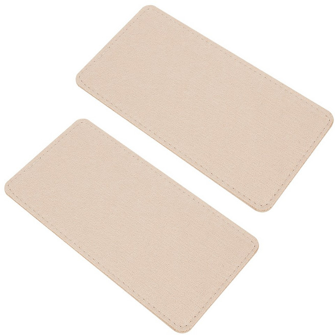 캐멜색 펠트 가방 바닥 쿠션 패드 직사각형 보호 받침 핸드백 백팩 내부 보강 패드 25x13cm 2개 세트