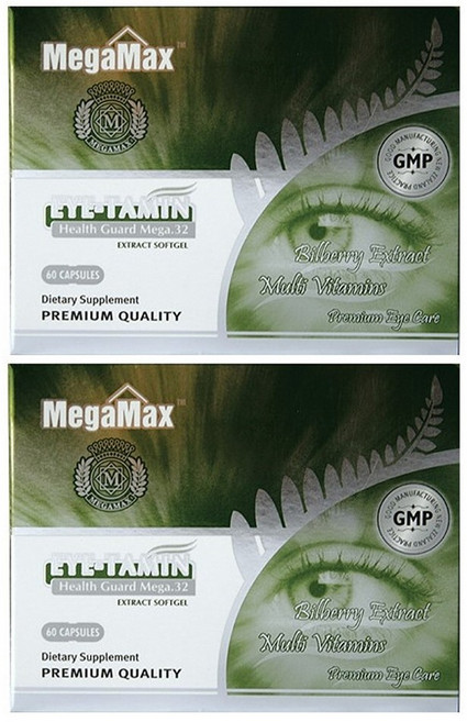 Megamax 메가맥스 뉴질랜드 빌베리 아이타민 60캡슐 2팩, 60정