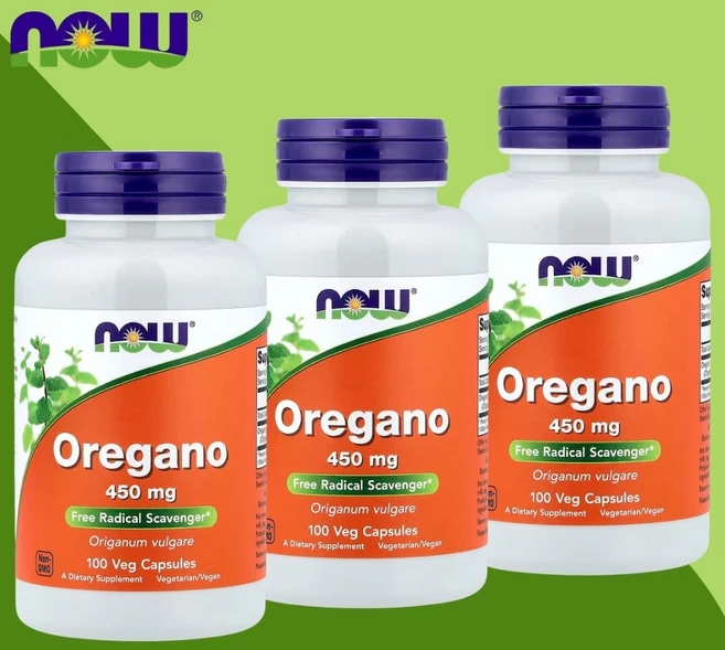 나우푸드 오레가노 Oregano 450mg 100캡슐 3개, 100정 - 쿠팡