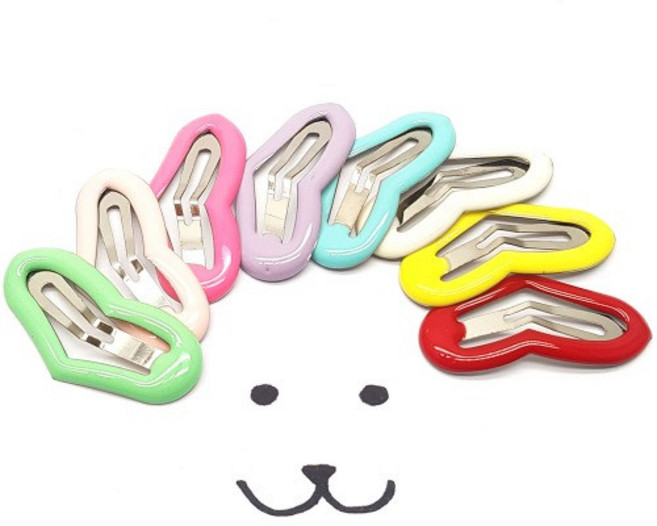 별난아이 35하트(입술)에폭 컬러똑딱핀 앞머리핀 아기똑딱핀 미니똑딱핀