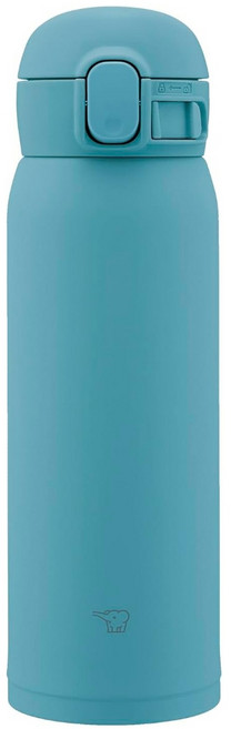 ZOJIRUSHI 象印 一體式中栓真空保溫瓶 480ml SM-WS48 保冷保溫杯 彈蓋水壺, 湖水綠480ML, 1個