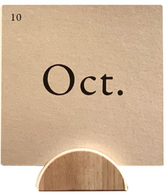 CS7 2026년 우드 탁상 달력 캘린더 친환경 사탕수수종이 12.6cm, 네추럴