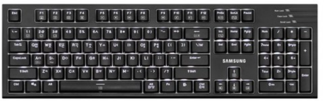 삼성전자 기계식 유선 키보드, 블랙, 20가지 LED SK-C1200RB, 적축
