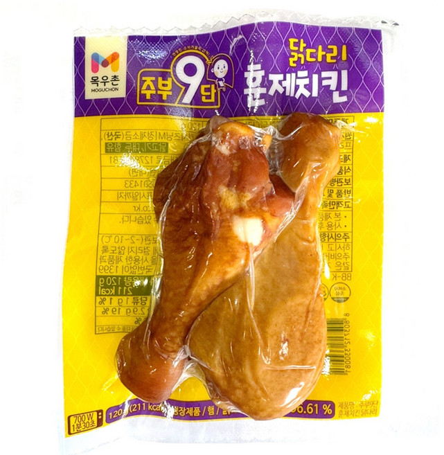 목우촌 주부9단 훈제치킨 닭다리, 10개, 120g