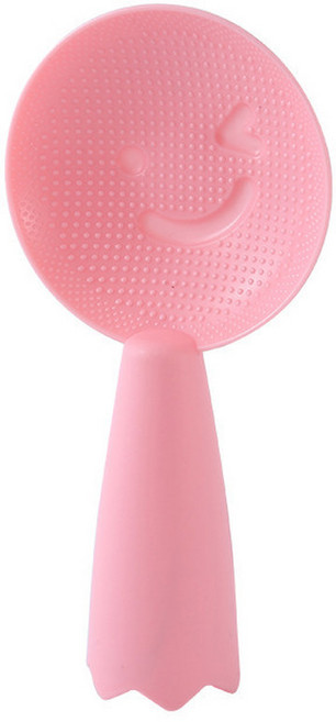 숟가락 논스틱 귀여운 주방 밥 플라스틱 패들 국자 도구 뒤집개 얼굴 창의적인 웃는 숟가락, 1개