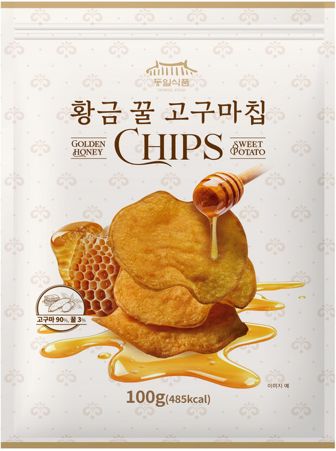 동일식품 황금 꿀 고구마칩 소포장 간식, 4개, 100g