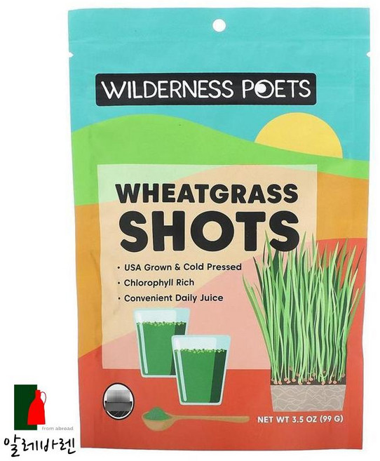 WildernessPoets 위트글라스 밀싹 샷스 99g, 1개