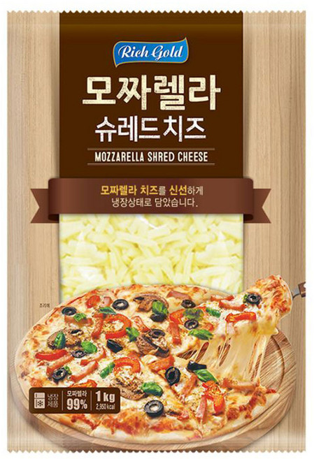 슈레드 리치골드 피자 모짜렐라 치즈 1kg, 1개