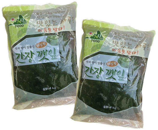 남동 매실 간장깻잎4kg 깻잎장아찌 깻잎절임 업소용, 2개, 4kg