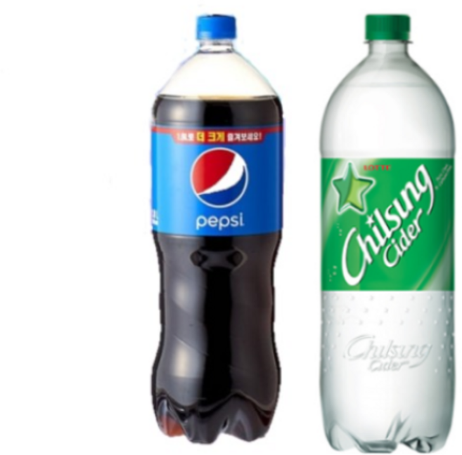 펩시 콜라 1.8L 3개 + 칠성 사이다 1.8L 3개, 6개