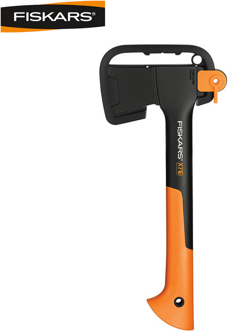 피스카스 FISKARS 휴대용 미니 손도끼 X7 보관집 포함 벌목용 캠핑용 아웃도어 장작 툴보이, 1개