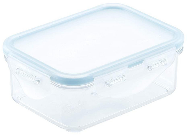 LocknLock 퓨얼리 베터 트라이튼 용기/직사각형 식품 보관 통 340g 투명, 12 Oz, 1개