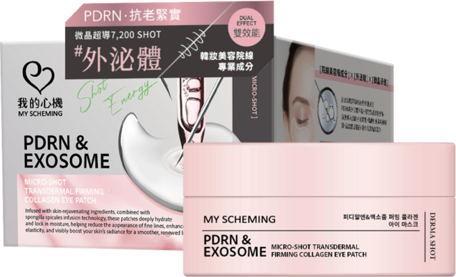 我的心機 PDRN & EXOSOME 微晶超導緊緻膠原眼膜, 1組, 60入