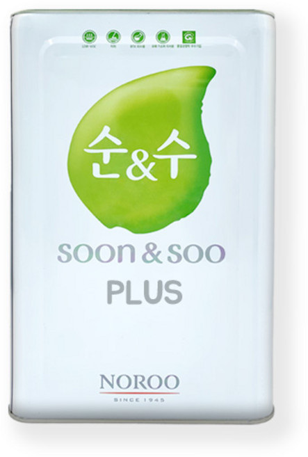 노루표 순앤수 100플러스 대용량 친환경 수성 셀프 벽지 벽면 페인트, 1개, 18L, 썬그린1(NR4101)