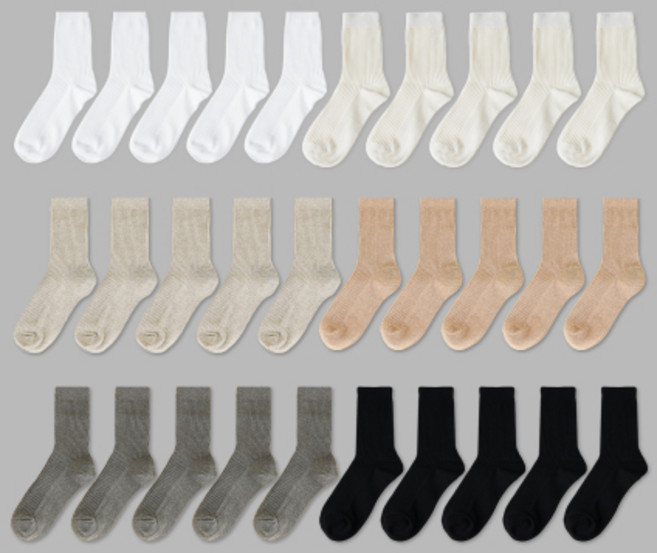 일오공칠 5PACK 1507 여성 모노 슬림 립삭스