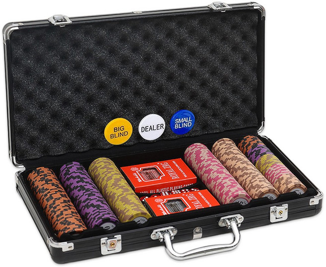 고니표 데칼클레이 카지노칩 세트 포커칩 홀덤칩 세븐 포커 게임 숫자칩, GNP-300BK (숫자칩300P+블랙케이스), 1개