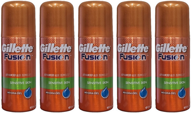 질레트 퓨전 하이드라 센서티브 스킨 쉐이빙젤, 70g, 5개